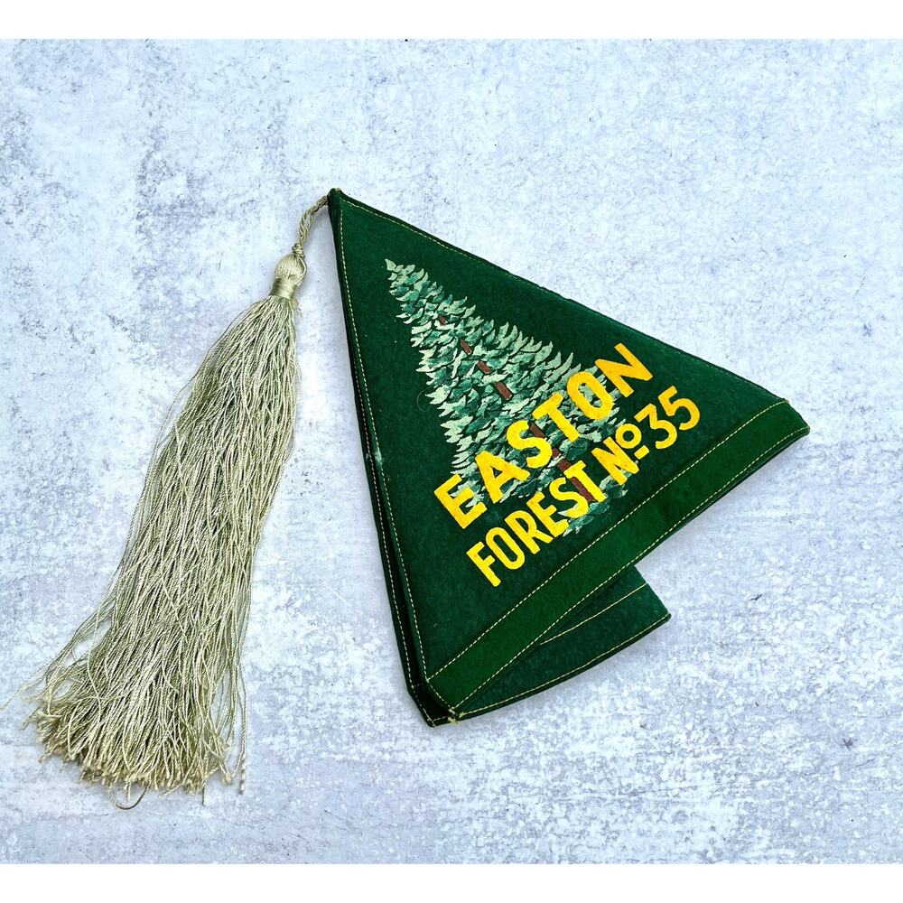 VTG Easton Forest No 35 Tall Cedars of Lebanon PA Masonic Green Pyramid Felt Hat